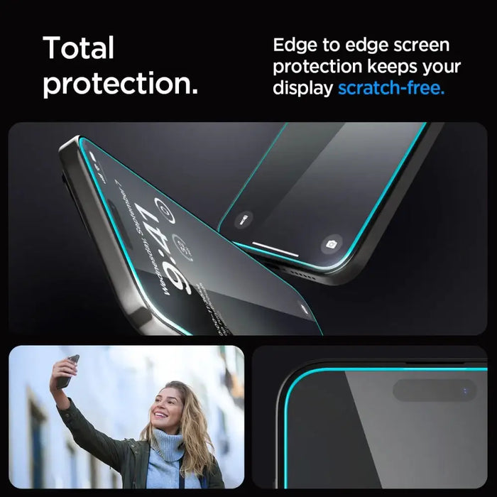 Spigen Glas.tR EZ Fit Tempered Glass for iPhone 15 Pro - Cell phone tempered glass<<<HurtelXML