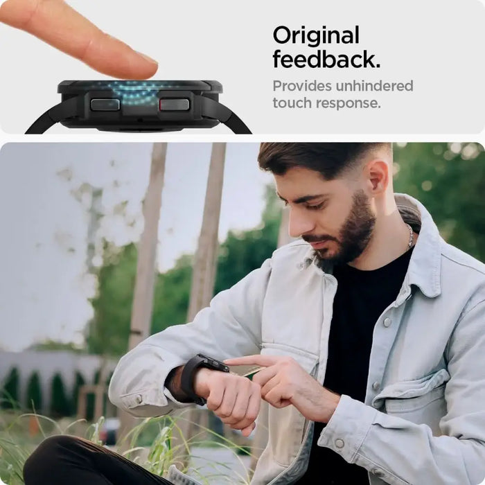 Spigen Glas.tR EZ Fit tempered glass for Samsung Galaxy Watch 6 Classic (47 mm) - 2 pcs. - Cell phone cases