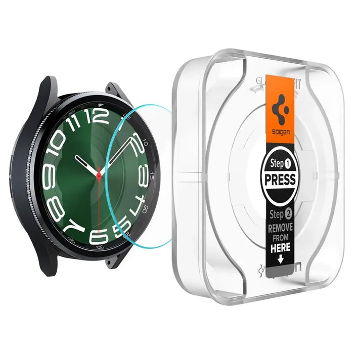 Spigen Glas.tR EZ Fit tempered glass for Samsung Galaxy Watch 6 Classic (47 mm) - 2 pcs. - Cell phone cases