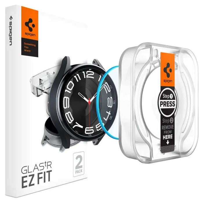Spigen Glas.tR EZ Fit tempered glass for Samsung Galaxy Watch 6 Classic (43 mm) - 2 pcs. - Cell phone cases