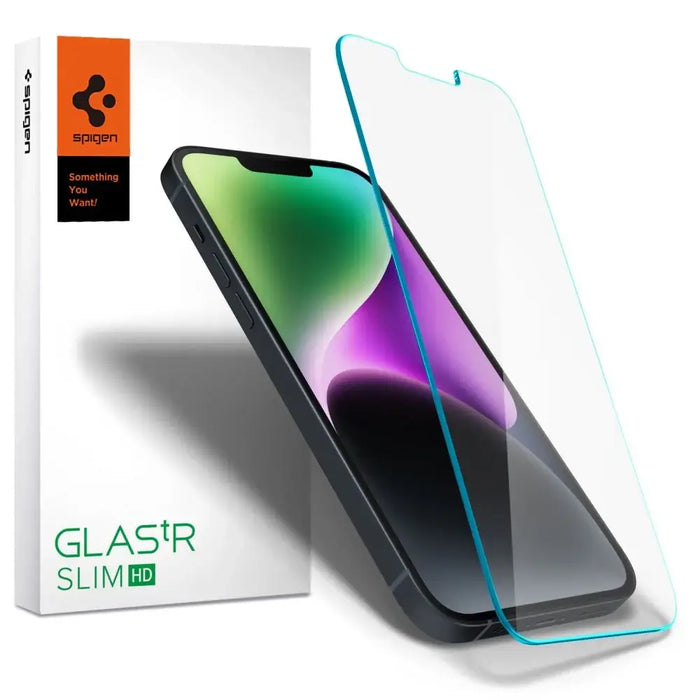 Spigen Glas.tR Slim Tempered Glass for iPhone 13 / 13 Pro / 14 / 16e - Cell phone tempered glass<<<HurtelXML