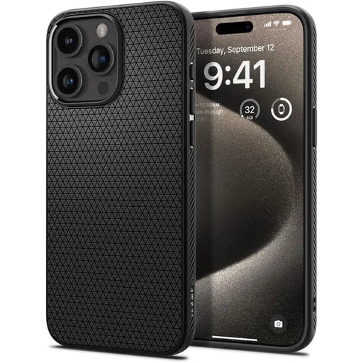 Spigen Liquid Air Case for iPhone 15 Pro Max - Matte Black - Cell phone cases and covers<<<HurtelXML