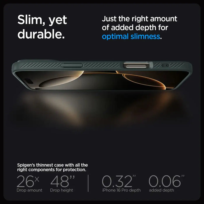 Spigen Liquid Air Case for iPhone 16 Pro Max - Green - Cell phone cases and covers<<<HurtelXML
