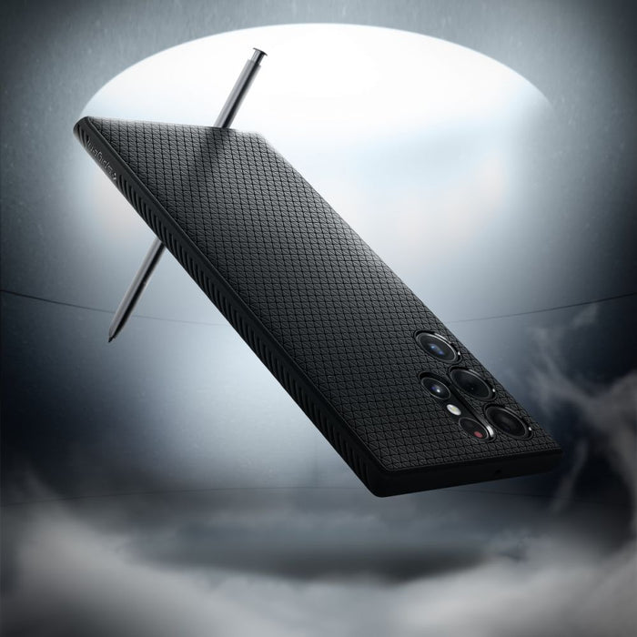 Spigen Liquid Air Case for Samsung Galaxy S22 Ultra - Matte Black - Cell phone cases and covers<<<HurtelXML
