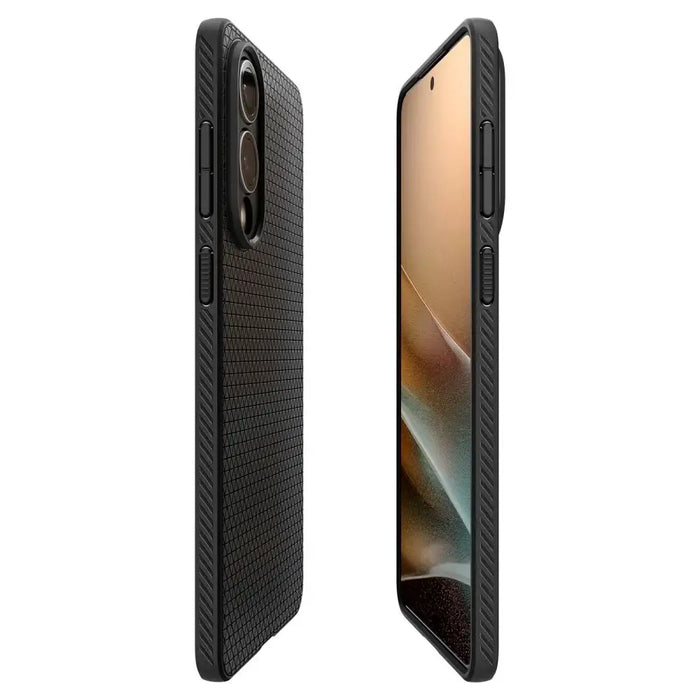 Spigen Liquid Air Case for Samsung Galaxy S25 Edge - Black - Cell phone cases and covers<<<HurtelXML