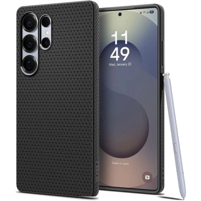 Spigen Liquid Air Case for Samsung Galaxy S25 Ultra - Black - Cell phone cases and covers<<<HurtelXML