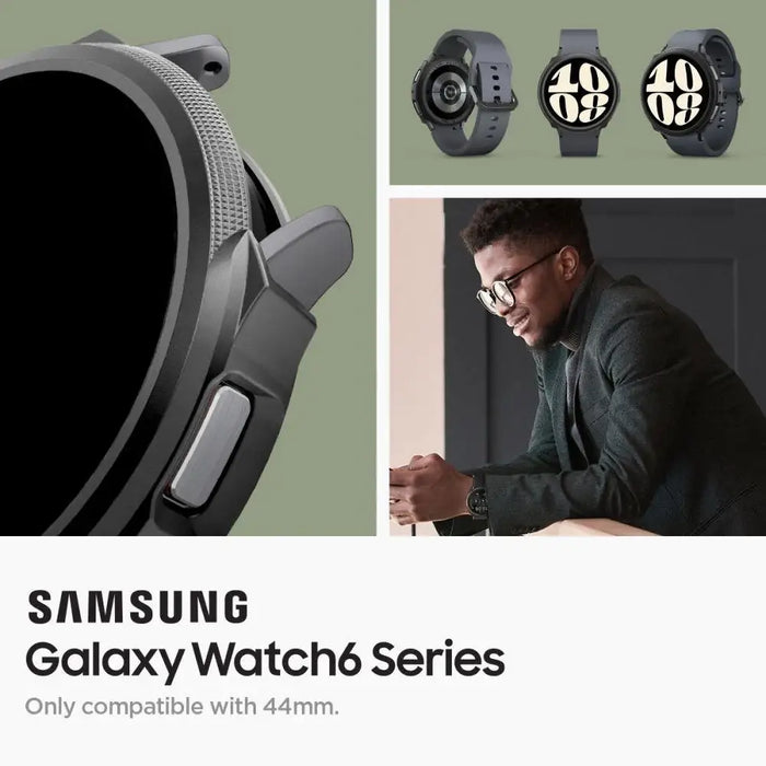 Spigen Liquid Air Case for Samsung Galaxy Watch 6 (44mm) - Matte Black - Cell phone cases and covers<<<HurtelXML