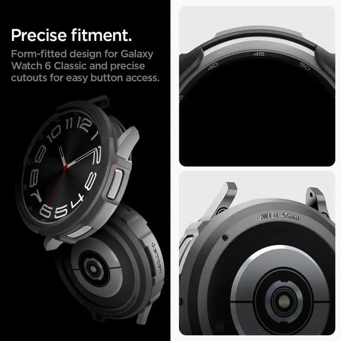 Spigen Liquid Air Case for Samsung Galaxy Watch 6 Classic (47mm) - Matte Black - Cell phone cases and covers<<<HurtelXML