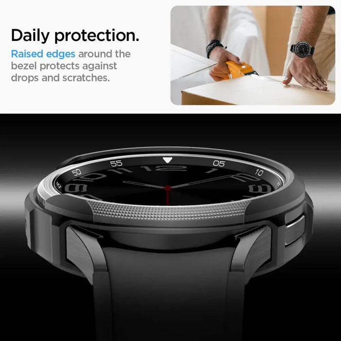 Spigen Liquid Air Case for Samsung Galaxy Watch 6 Classic (47mm) - Matte Black - Cell phone cases and covers<<<HurtelXML