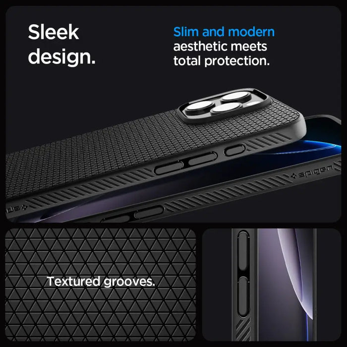 Spigen Liquid Air iPhone 16 Pro Case - Black - Cell phone cases and covers<<<HurtelXML