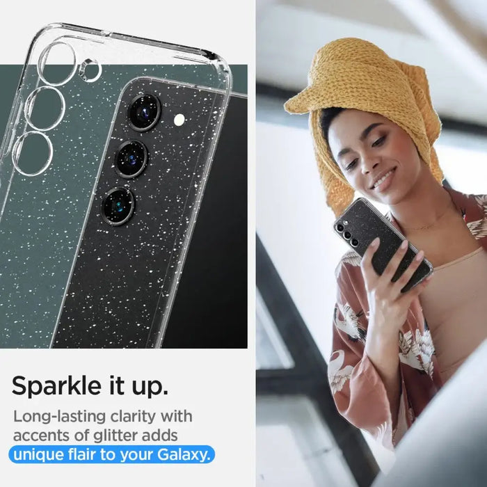 Spigen Liquid Crystal Case for Samsung Galaxy S23 - Clear Glitter - Cell phone cases and covers<<<HurtelXML