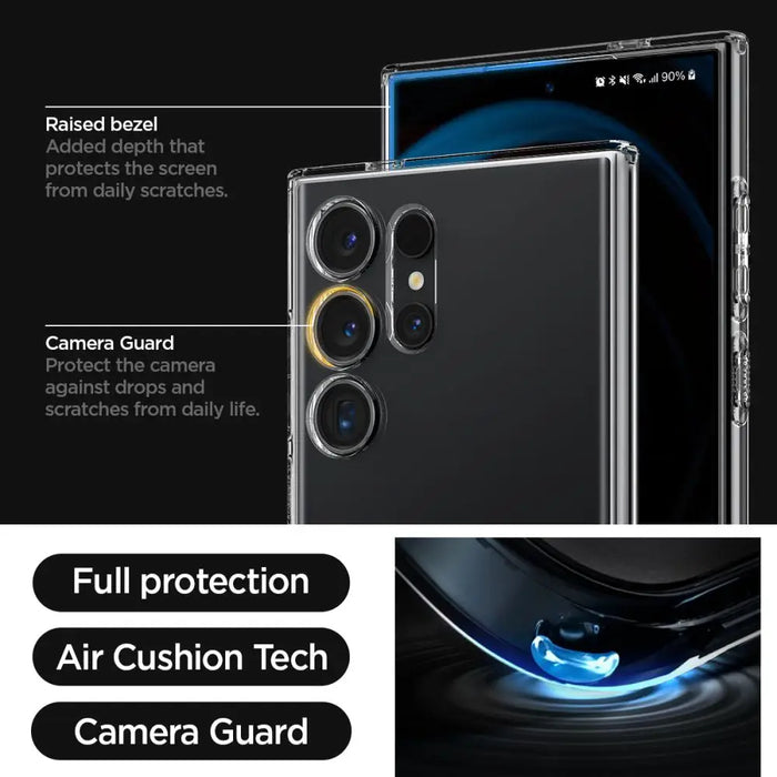 Spigen Liquid Crystal Case for Samsung Galaxy S24 Ultra - Clear - Cell phone cases and covers<<<HurtelXML
