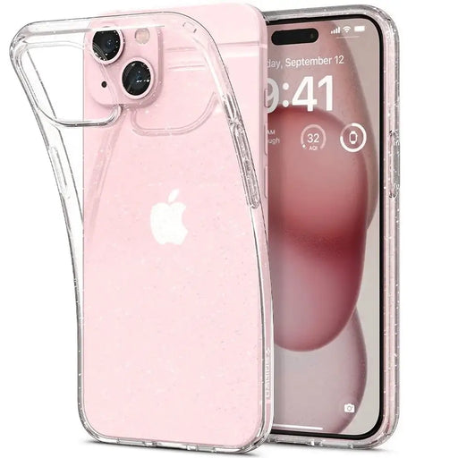 Spigen Liquid Crystal iPhone 15 Case - Clear Glitter - Cell phone cases and covers<<<HurtelXML