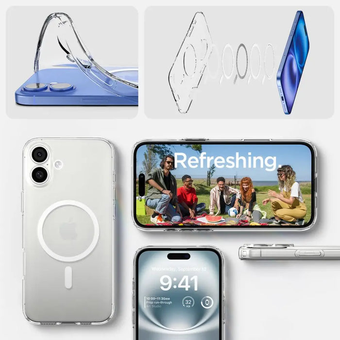 Spigen Liquid Crystal Mag Case with MagSafe for iPhone 16 Plus - Clear - Cell phone cases and covers<<<HurtelXML