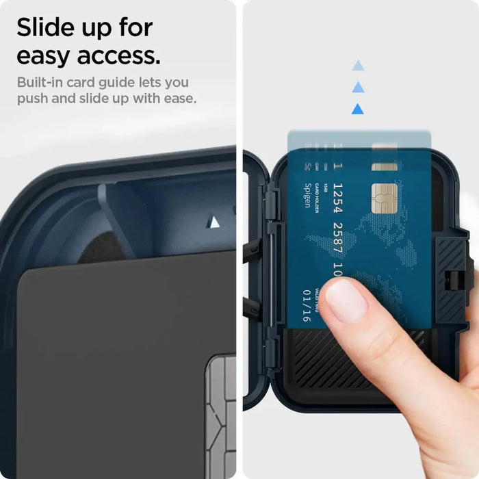Spigen Lock Fit MagSafe Card Case - Navy Blue - Cell phone cases and covers<<<HurtelXML