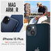 Spigen Mag Armor Case with MagSafe for iPhone 15 Plus - Blue - Cell phone cases and covers<<<HurtelXML