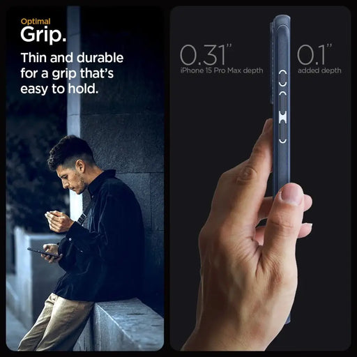 Spigen Mag Armor Case with MagSafe for iPhone 15 Pro Max - Blue - Cell phone cases and covers<<<HurtelXML