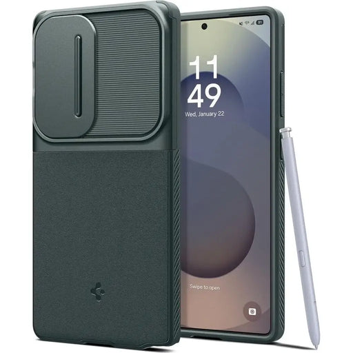 Spigen Optik Armor Case for Samsung Galaxy S25 Ultra - Green - Cell phone cases and covers<<<HurtelXML