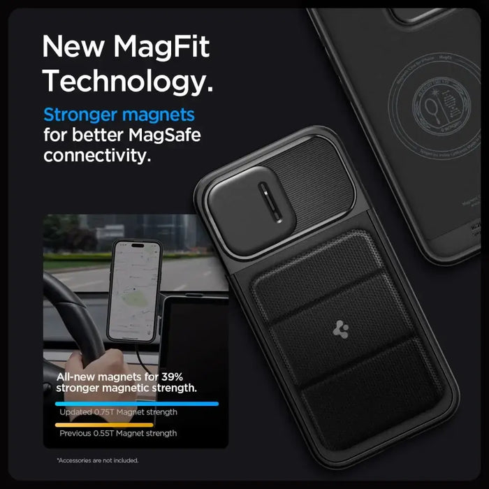 Spigen Optik Armor Mag case with MagSafe for iPhone 15 Pro - black - Cell phone cases and covers<<<HurtelXML