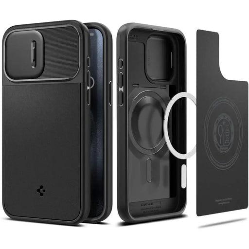 Spigen Optik Armor Mag case with MagSafe for iPhone 15 Pro - black - Cell phone cases and covers<<<HurtelXML