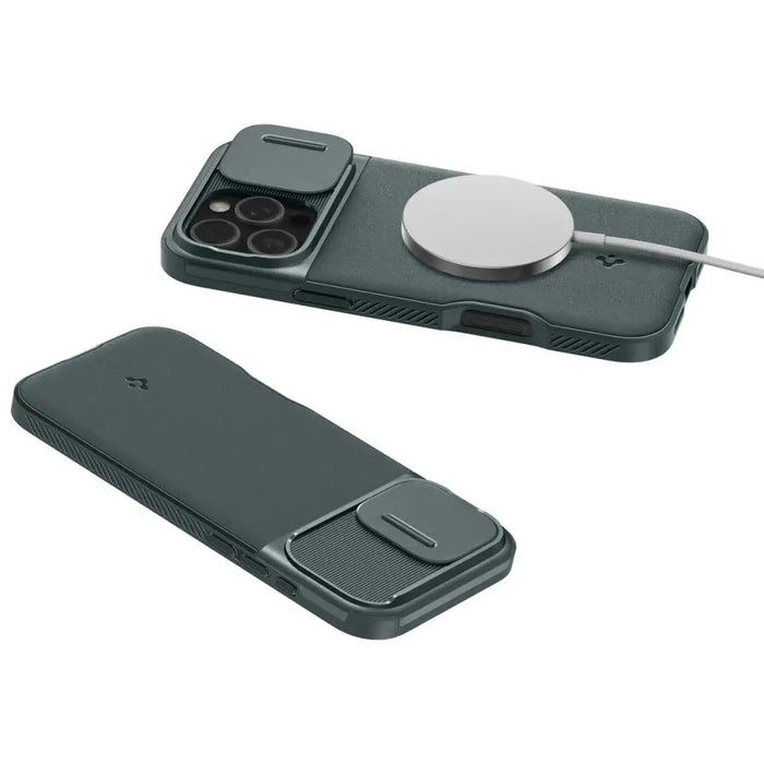 Spigen Optik Armor Mag Case with MagSafe for iPhone 16 Pro - Green - Cell phone cases and covers<<<HurtelXML