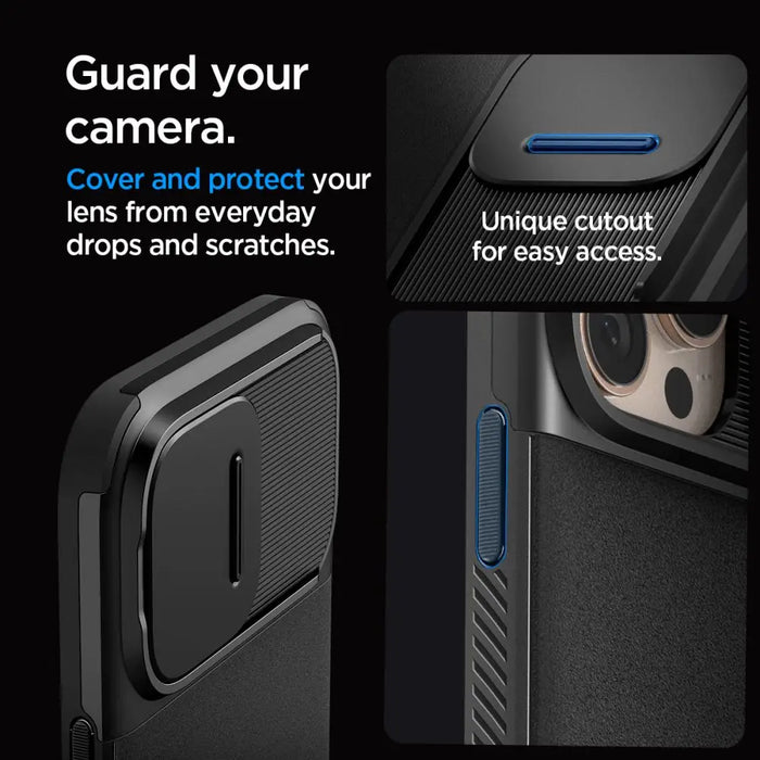Spigen Optik Armor Mag Case with MagSafe for iPhone 16 Pro Max - Black - Cell phone cases and covers<<<HurtelXML