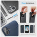 Spigen Optik Glas.tR tempered glass for iPhone 16 / 16 Plus camera - transparent (2 pcs.) - Cell phone tempered