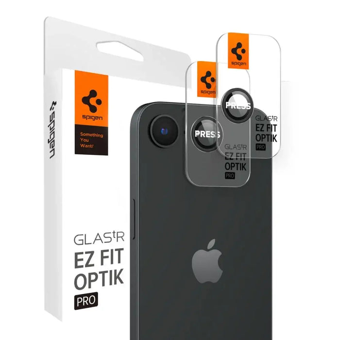 Spigen Optik Pro GLAS.TR ’Ez Fit’ Camera Cover 2-pack for iPhone 16e - Black - Cell phone tempered glass<<<HurtelXML