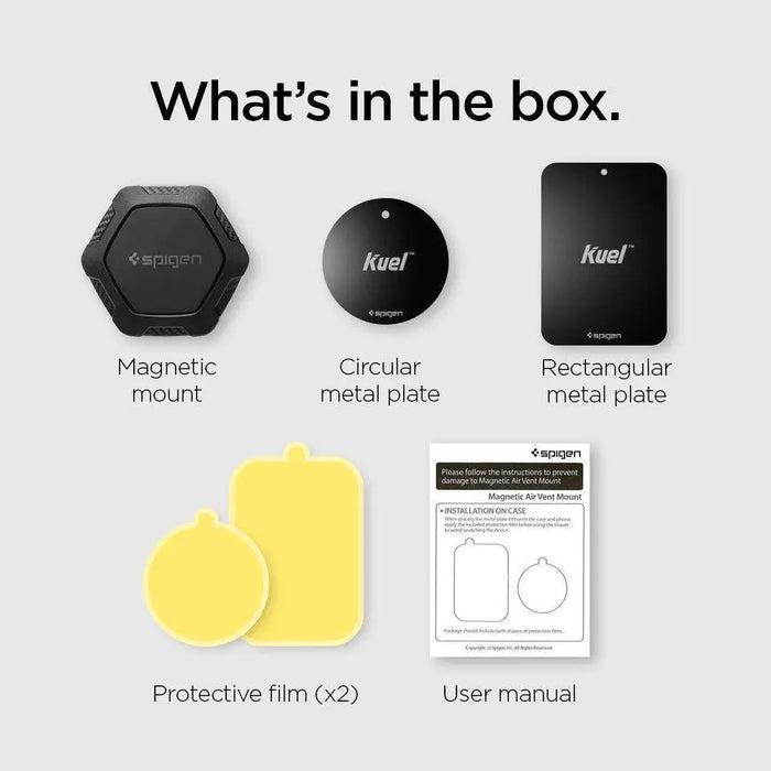 Spigen QS11 Magnetic Car Air Vent Phone Holder - Black - Cell phone cases and covers<<<HurtelXML