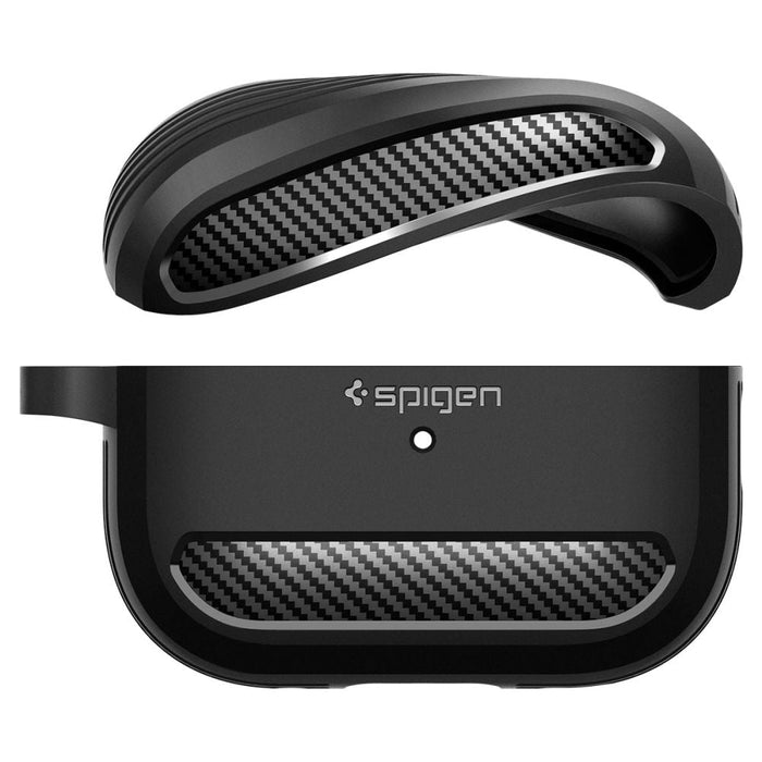 Spigen Rugged Armor Case for Apple AirPods Pro 1 / 2 - Matte Black - Cell phone cases and covers<<<HurtelXML