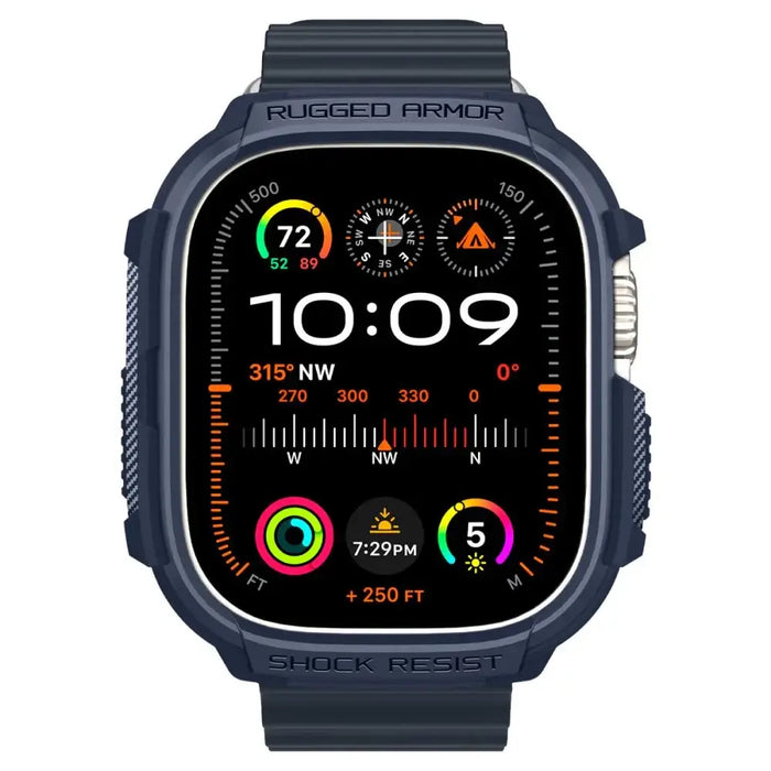 Spigen Rugged Armor Case for Apple Watch Ultra 1 / 2 (49mm) - Navy Blue - Smartwatch straps and cases<<<HurtelXML