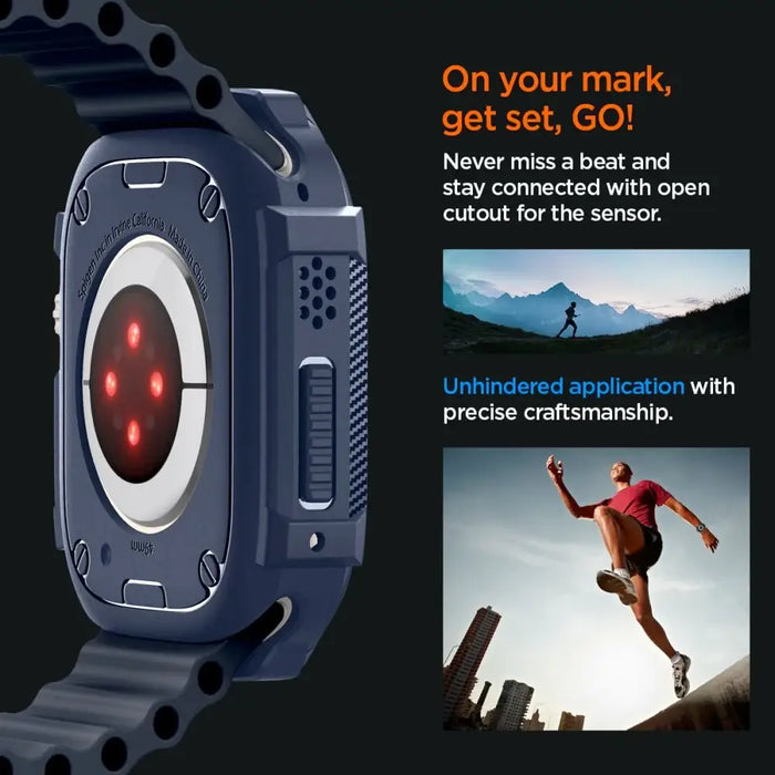 Spigen Rugged Armor Case for Apple Watch Ultra 1 / 2 (49mm) - Navy Blue - Smartwatch straps and cases<<<HurtelXML