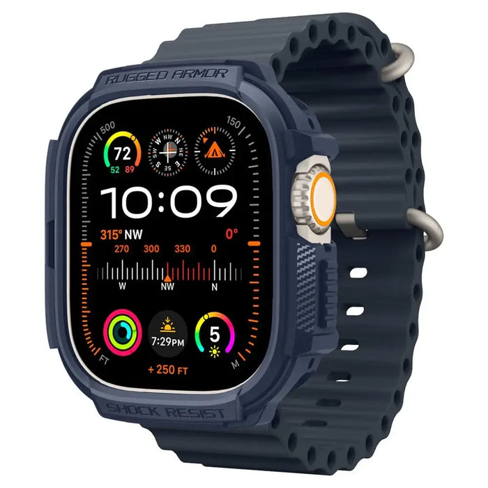 Spigen Rugged Armor Case for Apple Watch Ultra 1 / 2 (49mm) - Navy Blue - Smartwatch straps and cases<<<HurtelXML