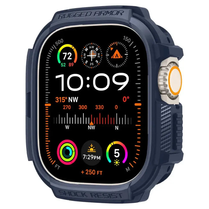 Spigen Rugged Armor Case for Apple Watch Ultra 1 / 2 (49mm) - Navy Blue - Smartwatch straps and cases<<<HurtelXML