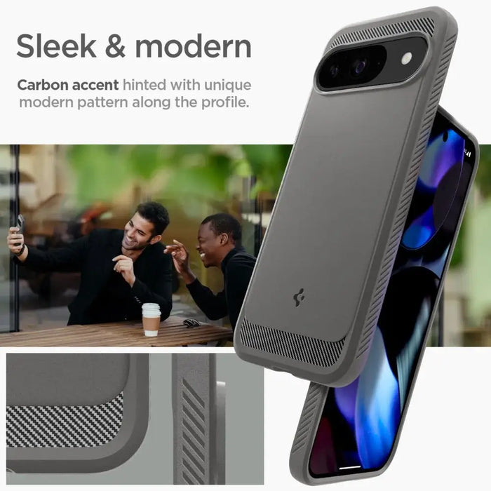 Spigen Rugged Armor Case for Google Pixel 9 / 9 Pro - Gray - Cell phone cases and covers<<<HurtelXML