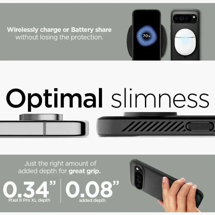 Spigen Rugged Armor Case for Google Pixel 9 Pro XL - Black - Cell phone cases and covers<<<HurtelXML