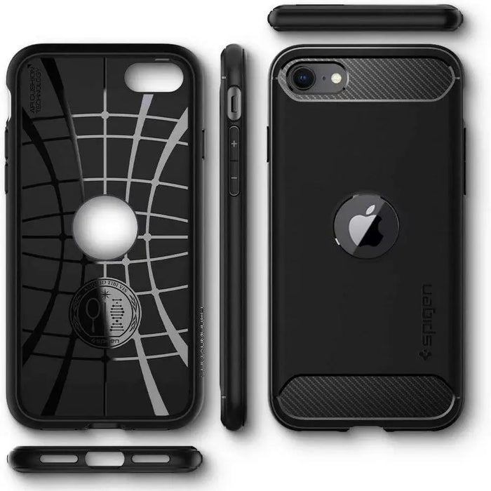 Spigen Rugged Armor Case for iPhone SE 2020 / 2022 - Black - Cell phone cases and covers<<<HurtelXML