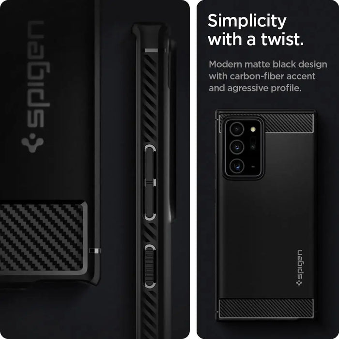 Spigen Rugged Armor Case for Samsung Galaxy Note 20 Ultra - Matte Black - Cell phone cases and covers<<<HurtelXML