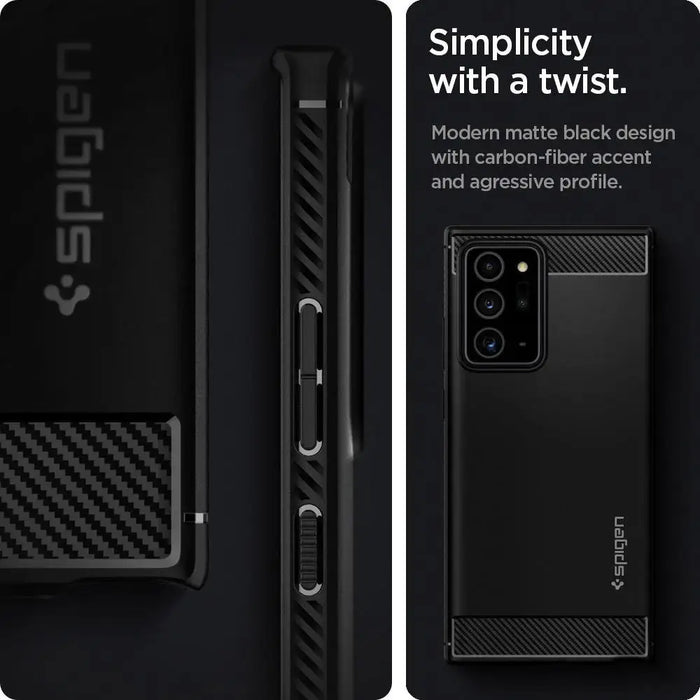 Spigen Rugged Armor Case for Samsung Galaxy Note 20 Ultra - Matte Black - Cell phone cases and covers<<<HurtelXML