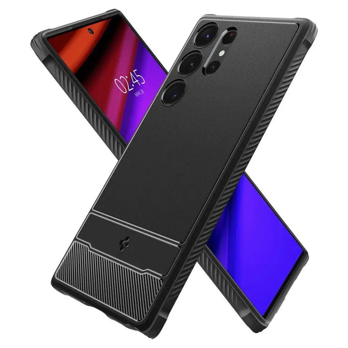 Spigen Rugged Armor Case for Samsung Galaxy S23 Ultra - Matte Black - Cell phone cases and covers<<<HurtelXML