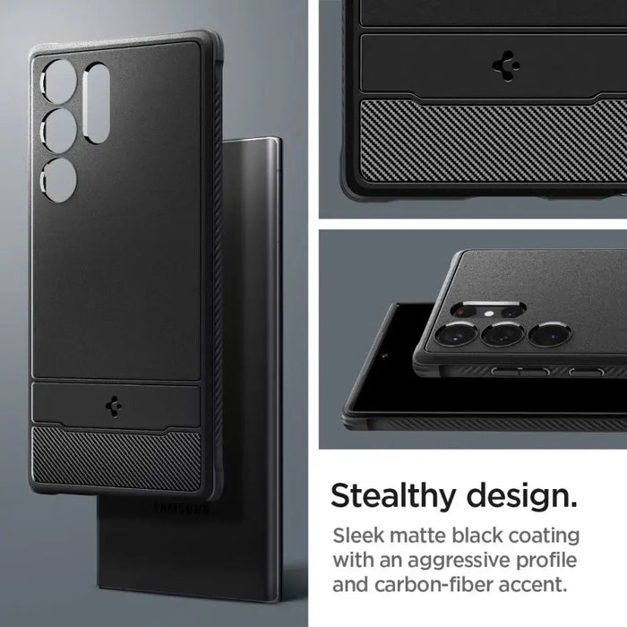 Spigen Rugged Armor Case for Samsung Galaxy S23 Ultra - Matte Black - Cell phone cases and covers<<<HurtelXML