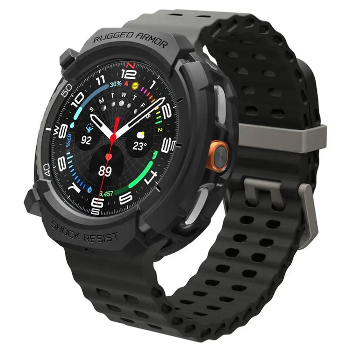 Spigen Rugged Armor Case for Samsung Galaxy Watch 8 Classic 46mm - Matte Black - Cell phone cases and covers<<<HurtelXML
