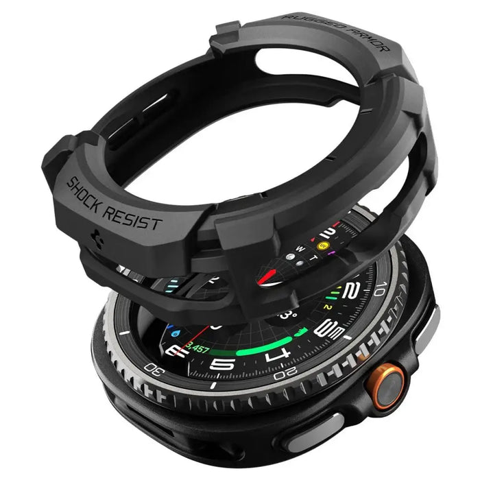 Spigen Rugged Armor Case for Samsung Galaxy Watch 8 Classic 46mm - Matte Black - Cell phone cases and covers<<<HurtelXML