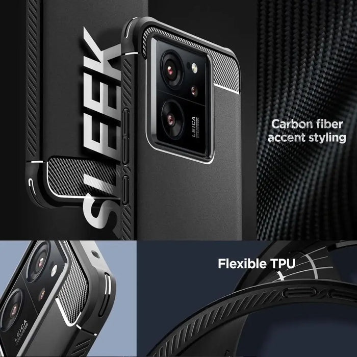 Spigen Rugged Armor case for Xiaomi 13T / 13T Pro - matte black - Cell phone cases and covers<<<HurtelXML
