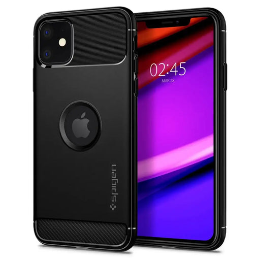 Spigen Rugged Armor iPhone 11 Case - Matte Black - Cell phone cases and covers<<<HurtelXML