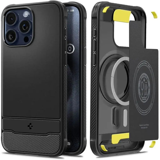 Spigen Rugged Armor Mag Case with MagSafe for iPhone 15 Pro - Matte Black - Cell phone cases and covers<<<HurtelXML