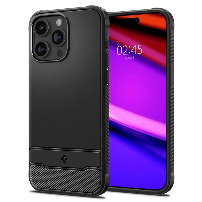 Spigen Rugged Armor Mag Case with MagSafe for iPhone 15 Pro - Matte Black - Cell phone cases and covers<<<HurtelXML