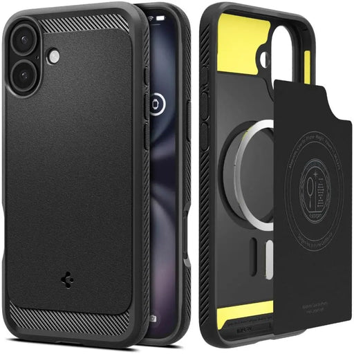Spigen Rugged Armor MagSafe Case for iPhone 16 Plus - Black - Cell phone cases and covers<<<HurtelXML