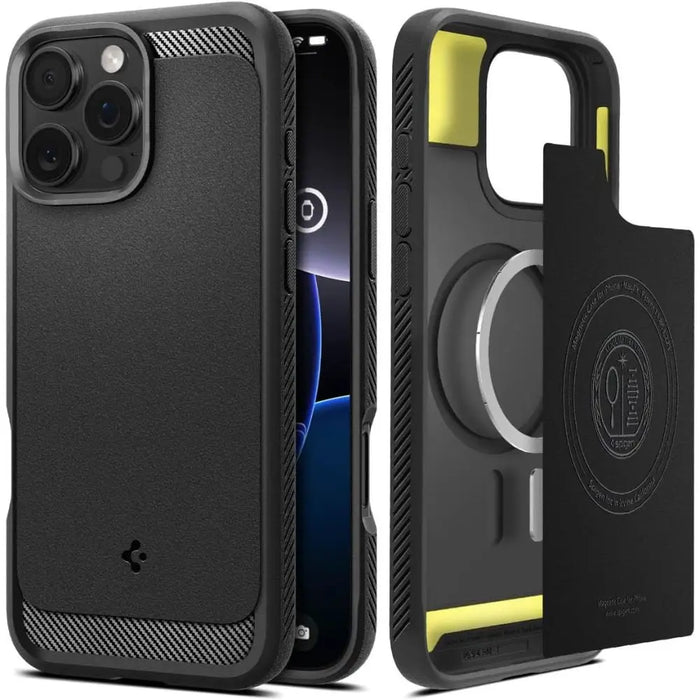 Spigen Rugged Armor MagSafe Case for iPhone 16 Pro Max - Black - Cell phone cases and covers<<<HurtelXML