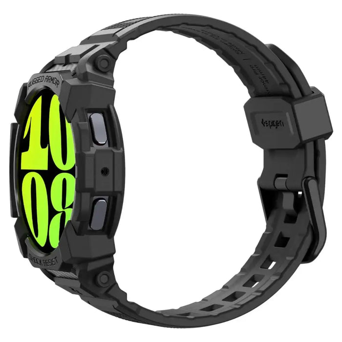 Spigen Rugged Armor Pro Case with Strap for Samsung Galaxy Watch 7 (44mm) - Black - Cell phone cases
